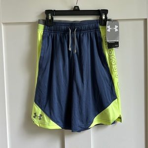 Under Armour Blue and Yellow Athletic Shorts